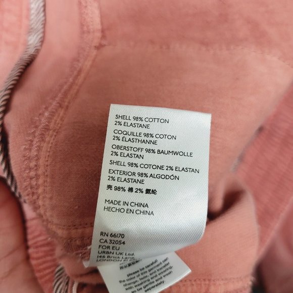 Anthropologie Kalea Trouser Jogger Womens Large Rose Pleated Corduroy High Rise - Picture 9 of 14